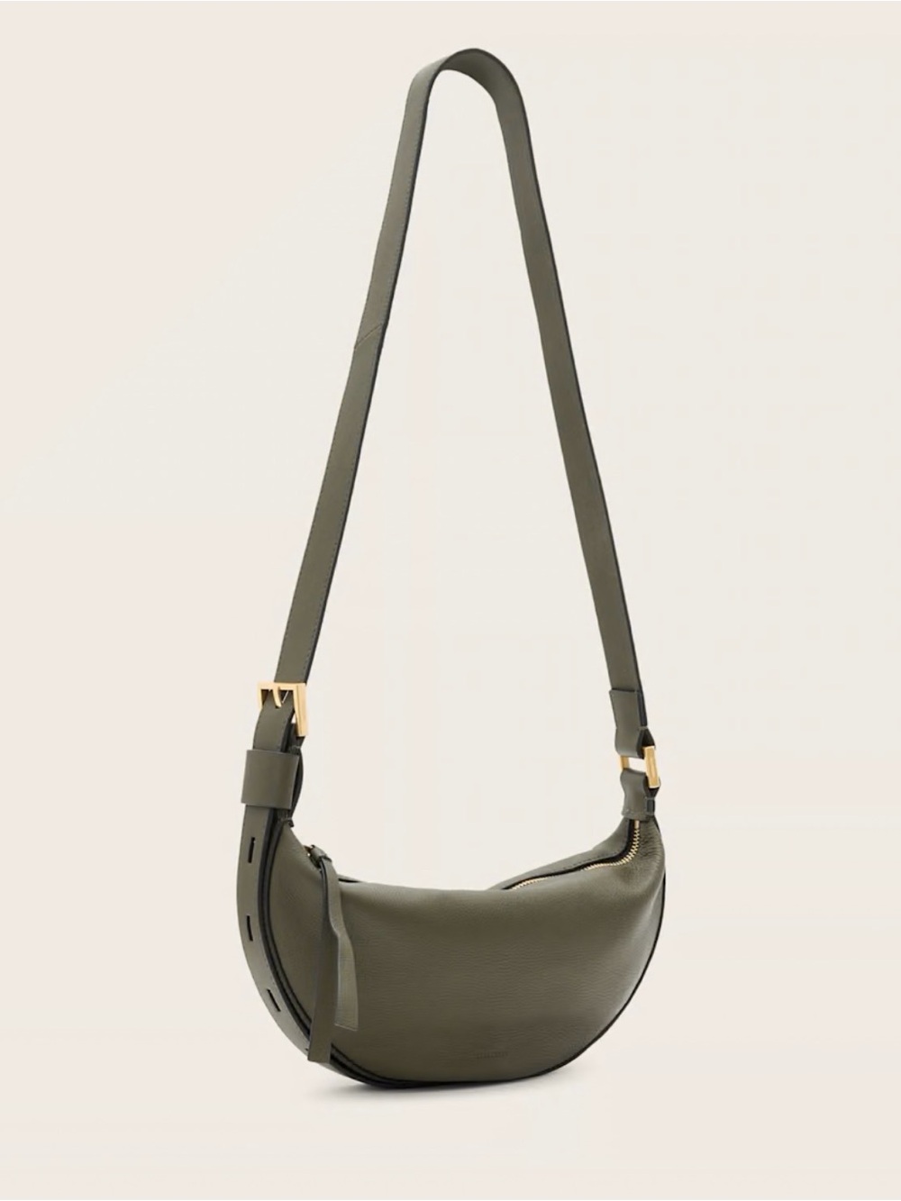 Allsaints Leather Half Moon Crossbody bag - Picture 4 of 13